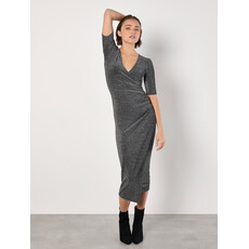 APRICOT APRICOT 25H ROBE LONGUE CACHE COEUR PAILLETTES NOIR