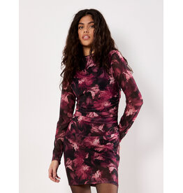 APRICOT APRICOT 25H ROBE PAINTBRUSH FLORAL MESH