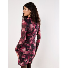 APRICOT APRICOT 25H ROBE PAINTBRUSH FLORAL MESH