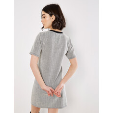 APRICOT APRICOT 25H ROBE TSHIRT CHEVRONS NOIR/CREME