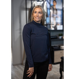 BRANDTEX BRANDTEX 25H HAUT BASE COL ROULE MARINE