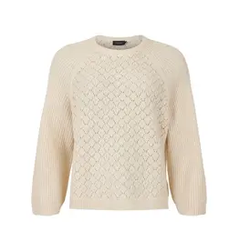 BRANDTEX BRANDTEX 25H PULLOVER EFFET DENTELLE CREME