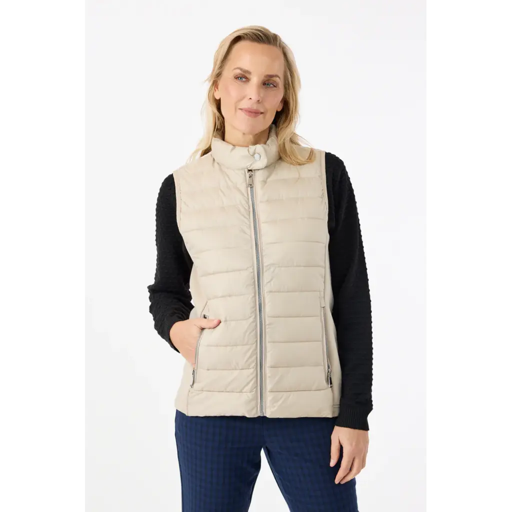 BRANDTEX BRANDTEX 25H WAISTCOAT QUILT MIX CREME