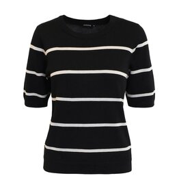 JENSEN 25H PULL HALF SLEEVE LIGNE NOIR/BEIGE