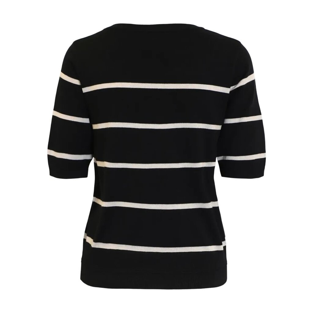 JENSEN 25H PULL HALF SLEEVE LIGNE NOIR/BEIGE