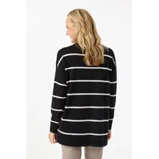 JENSEN 25H PULL COL MONTANT LIGNE NOIR/BEIGE