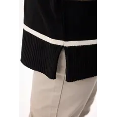 JENSEN 25H PULL COL MONTANT LIGNE NOIR/BEIGE