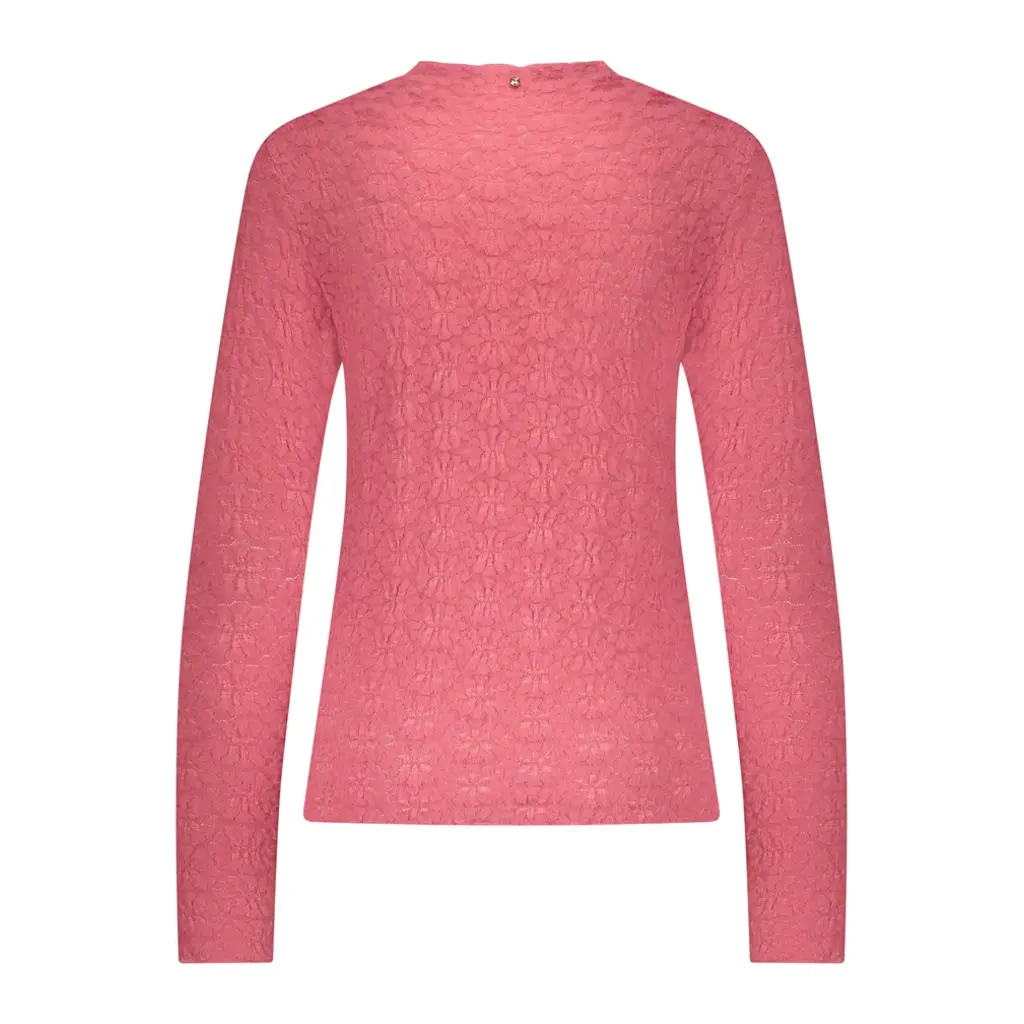 TRAMONTANA TRAMONTANA 25H BRUSHED STRETCH LACE TOP ROSEWOOD