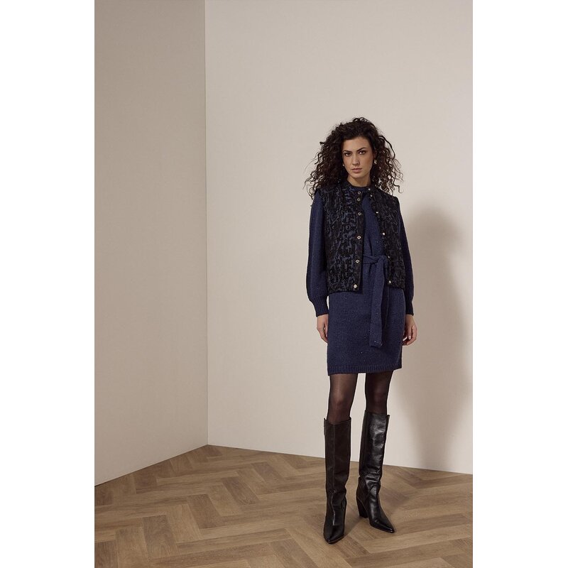 TRAMONTANA TRAMONTANA 25H VESTE JACQUARD MIDNIGHT MELANGE