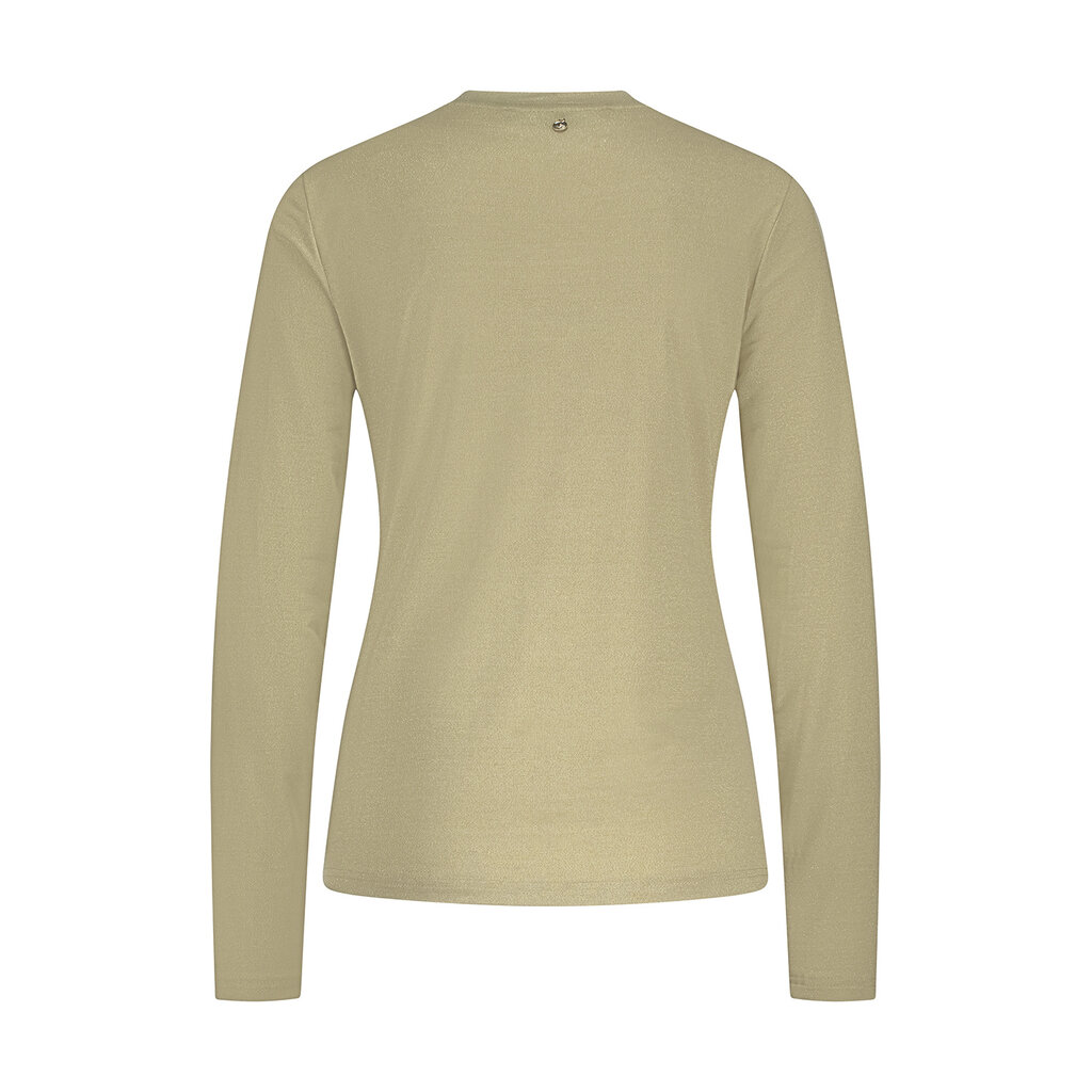 TRAMONTANA TRAMONTANA 25H MOCK NECK GLITTER TOP STONE