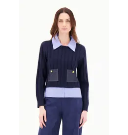 SPANNER SPANNER 25H PULL DUO COL CHEMISE AMOVIBLE MARINE