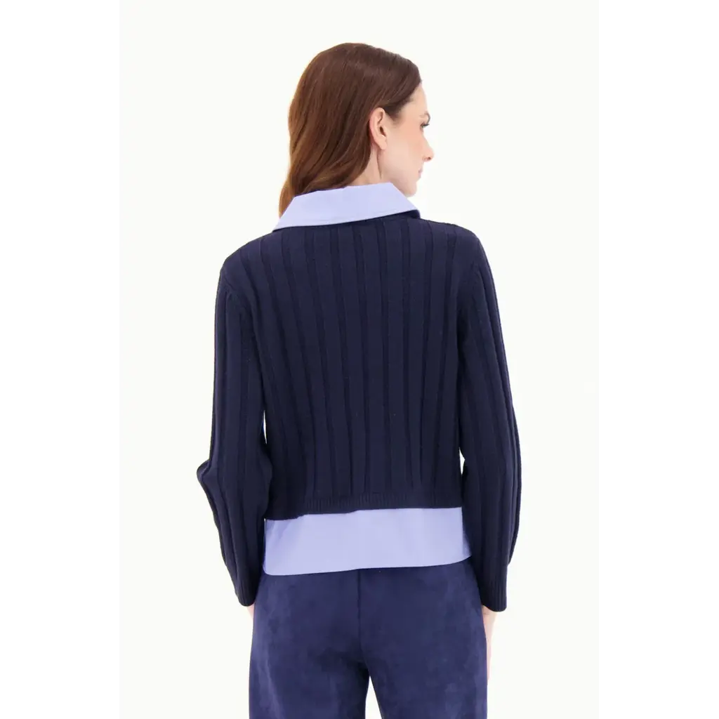 SPANNER SPANNER 25H PULL DUO COL CHEMISE AMOVIBLE MARINE