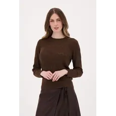 SPANNER SPANNER 25H PULL TRICOT CHEVRON CREWNECK CHOCOLAT