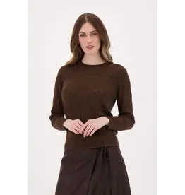 SPANNER SPANNER 25H PULL TRICOT CHEVRON CREWNECK CHOCOLAT