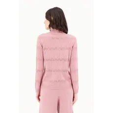 SPANNER SPANNER 25H PULL TRICOT CHEVRON TURTLENECK ROSE