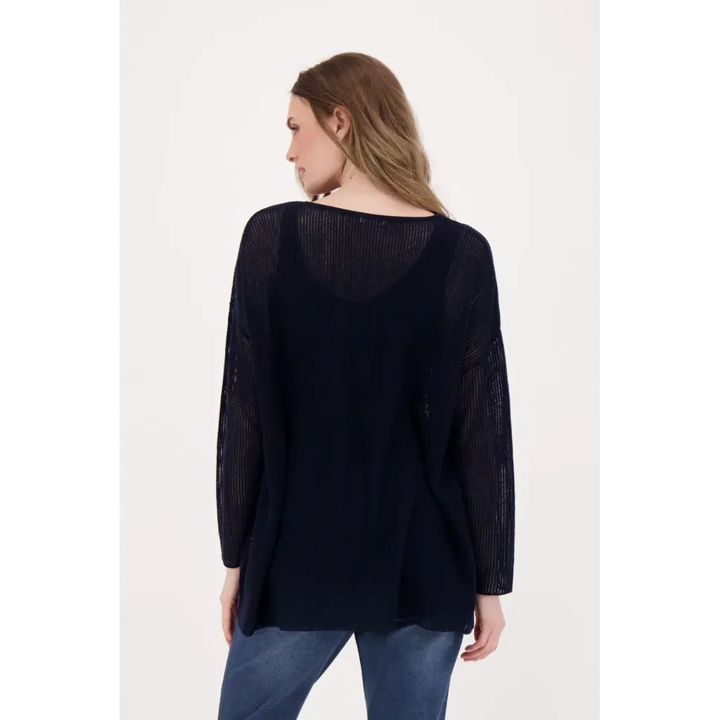 SPANNER SPANNER 25H TOP LOOSE KNIT MARINE