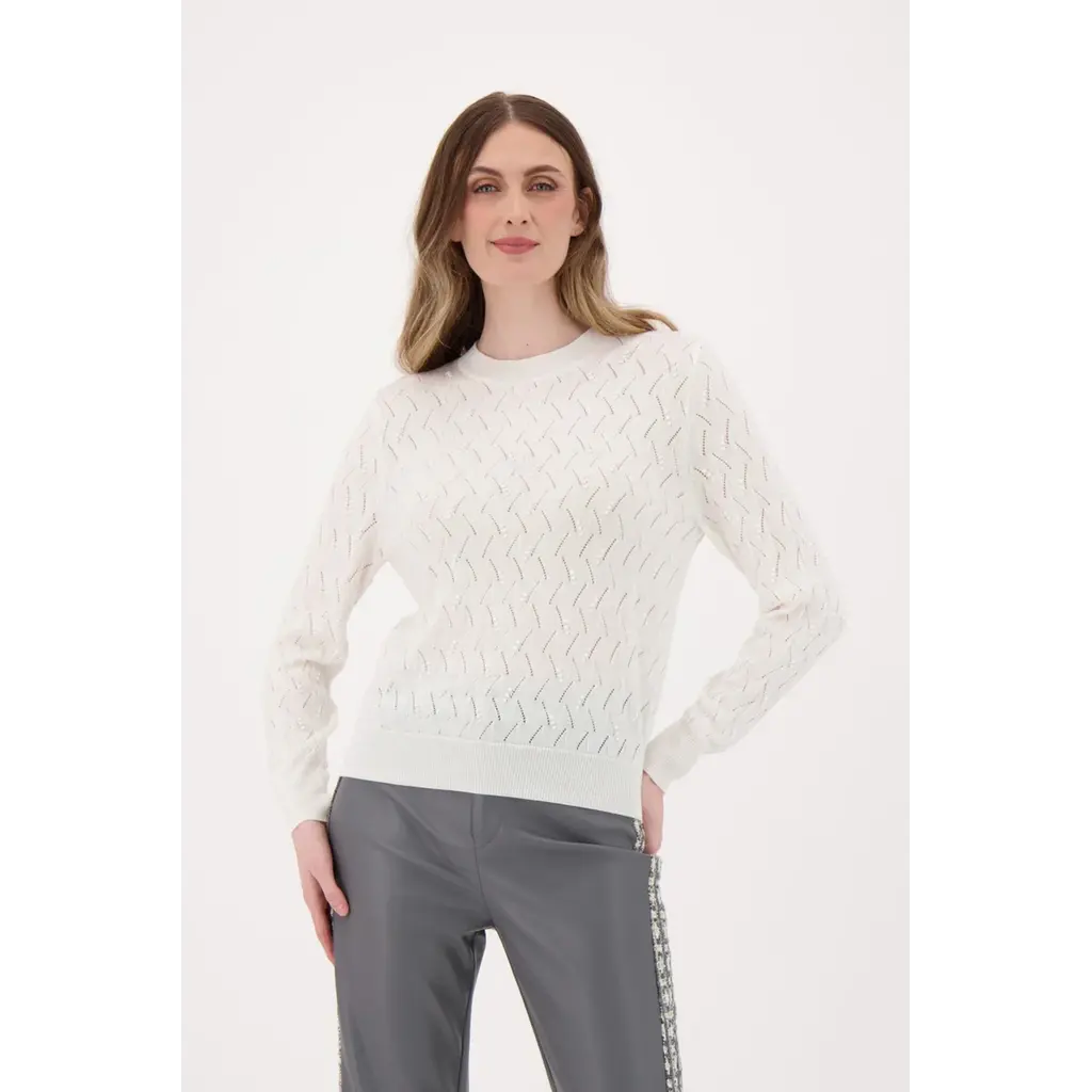 SPANNER SPANNER 25H PULL TRICOT POINTELLE IVORY