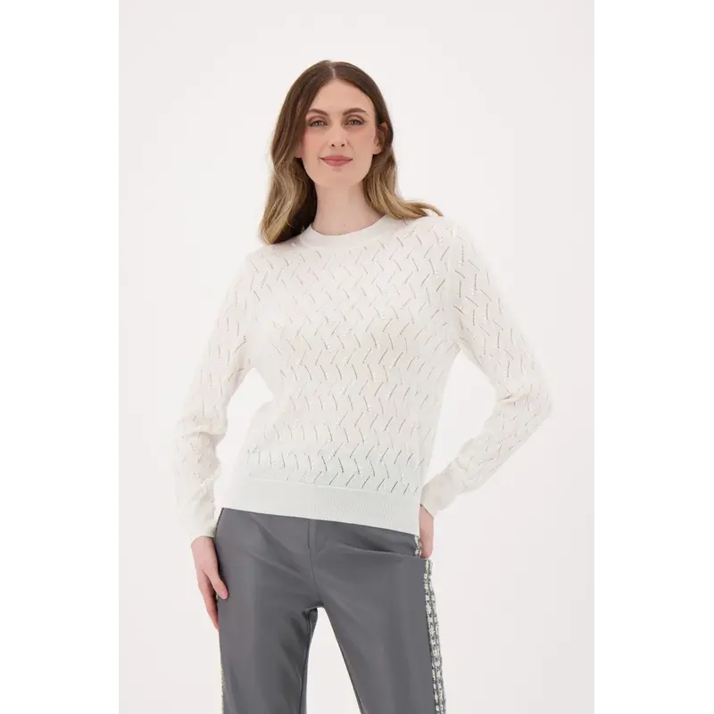 SPANNER SPANNER 25H PULL TRICOT POINTELLE IVORY