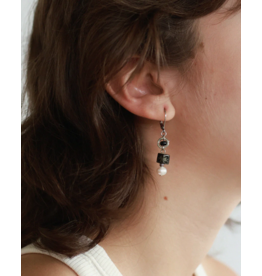 ANNE MARIE CHAGNON AM CHAGNON BOUCLES OREILLE FAWARIS ARGENT DUSK