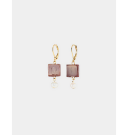 ANNE MARIE CHAGNON AM CHAGNON BOUCLES OREILLE DORADO OR MOKA MOUSSE