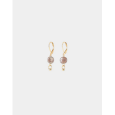 ANNE MARIE CHAGNON AM CHAGNON BOUCLES OREILLE ARA OR MOKA MOUSSE