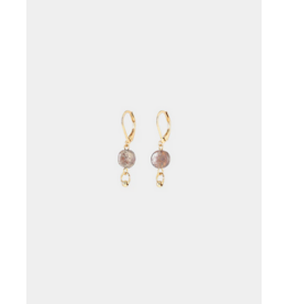 ANNE MARIE CHAGNON AM CHAGNON BOUCLES OREILLE ARA OR MOKA MOUSSE