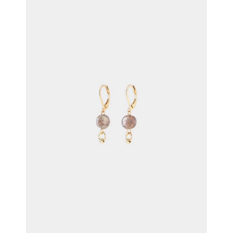 ANNE MARIE CHAGNON AM CHAGNON BOUCLES OREILLE ARA OR MOKA MOUSSE