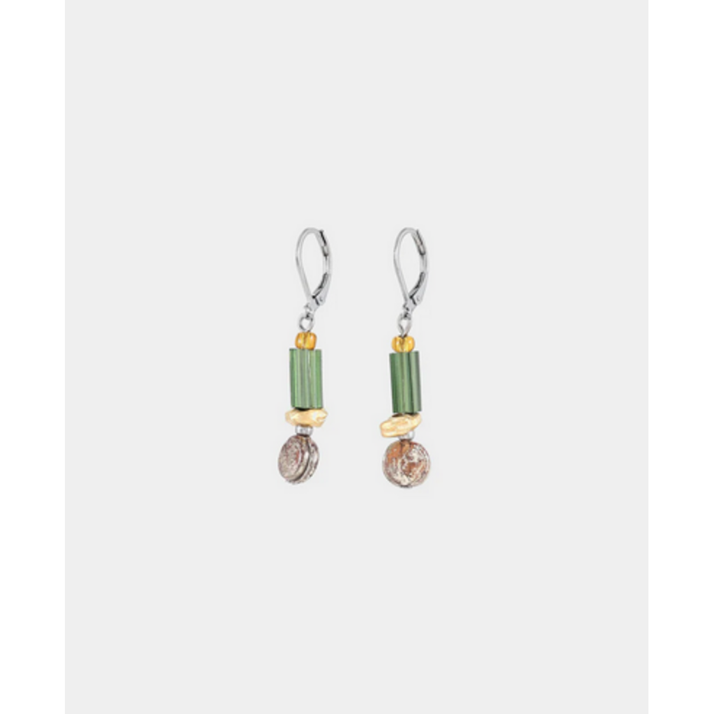 ANNE MARIE CHAGNON AM CHAGNON BOUCLES OREILLE DIYA ARGENT FALL BLOSSOM
