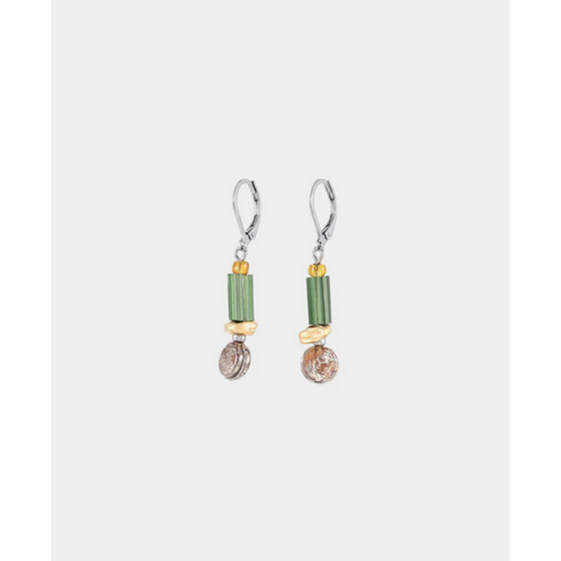 ANNE MARIE CHAGNON AM CHAGNON BOUCLES OREILLE DIYA ARGENT FALL BLOSSOM