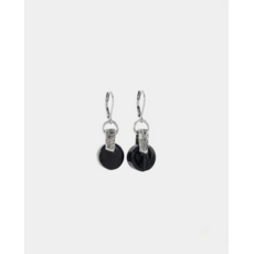 ANNE MARIE CHAGNON AM CHAGNON BOUCLES OREILLE DIYA ARGENT EBENE