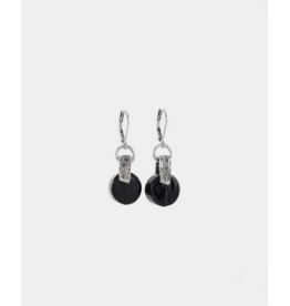 ANNE MARIE CHAGNON AM CHAGNON BOUCLES OREILLE DIYA ARGENT EBENE