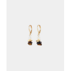 ANNE MARIE CHAGNON AM CHAGNON BOUCLES OREILLE DIANTHA OR MOKA MOUSSE