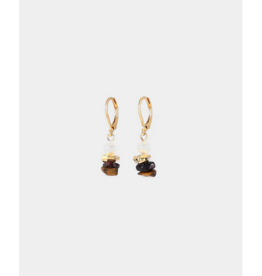 ANNE MARIE CHAGNON AM CHAGNON BOUCLES OREILLE DIANTHA OR MOKA MOUSSE