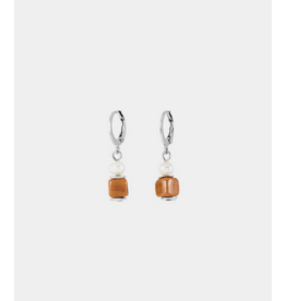 ANNE MARIE CHAGNON AM CHAGNON BOUCLES OREILLE DEIMOS ARGENT MOKA MOUSSE