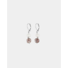 ANNE MARIE CHAGNON AM CHAGNON BOUCLES OREILLE BETA ARGENT MOKA MOUSSE
