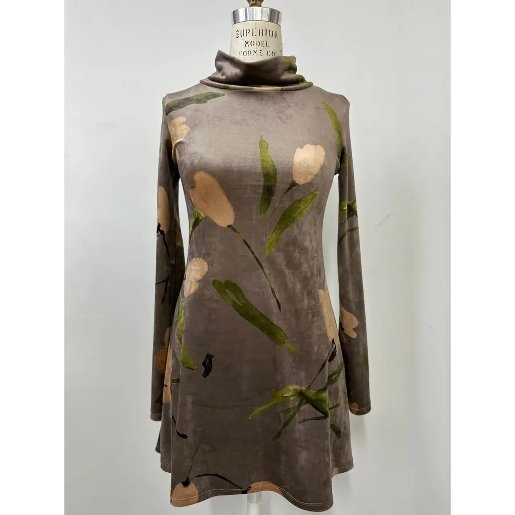 KOLLONTAÏ KOLLONTAI 25H TUNIQUE HOLLY FLEURS TAUPE