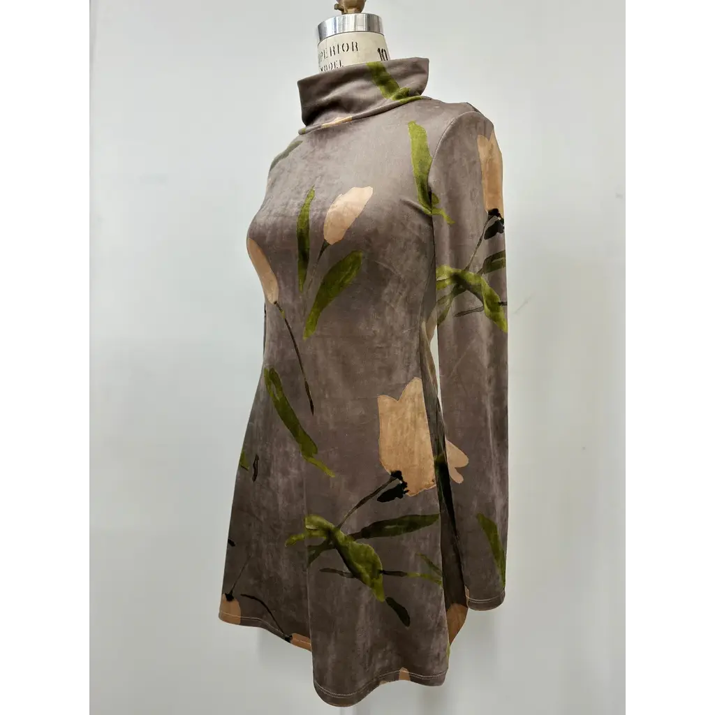 KOLLONTAÏ KOLLONTAI 25H TUNIQUE HOLLY FLEURS TAUPE