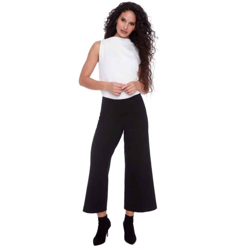 I LOVE TYLER MADISON TYLER MADISON 25H PANT CROP WIDE LEG BLACK