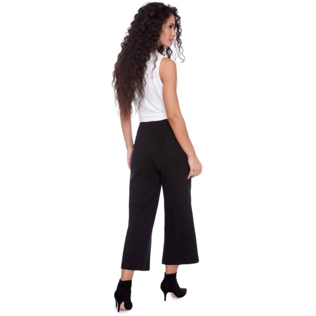I LOVE TYLER MADISON TYLER MADISON 25H PANT CROP WIDE LEG BLACK