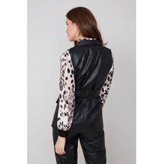 RENUAR RENUAR 25H VESTE S MANCHES FAUX CUIR NOEUD NOIR