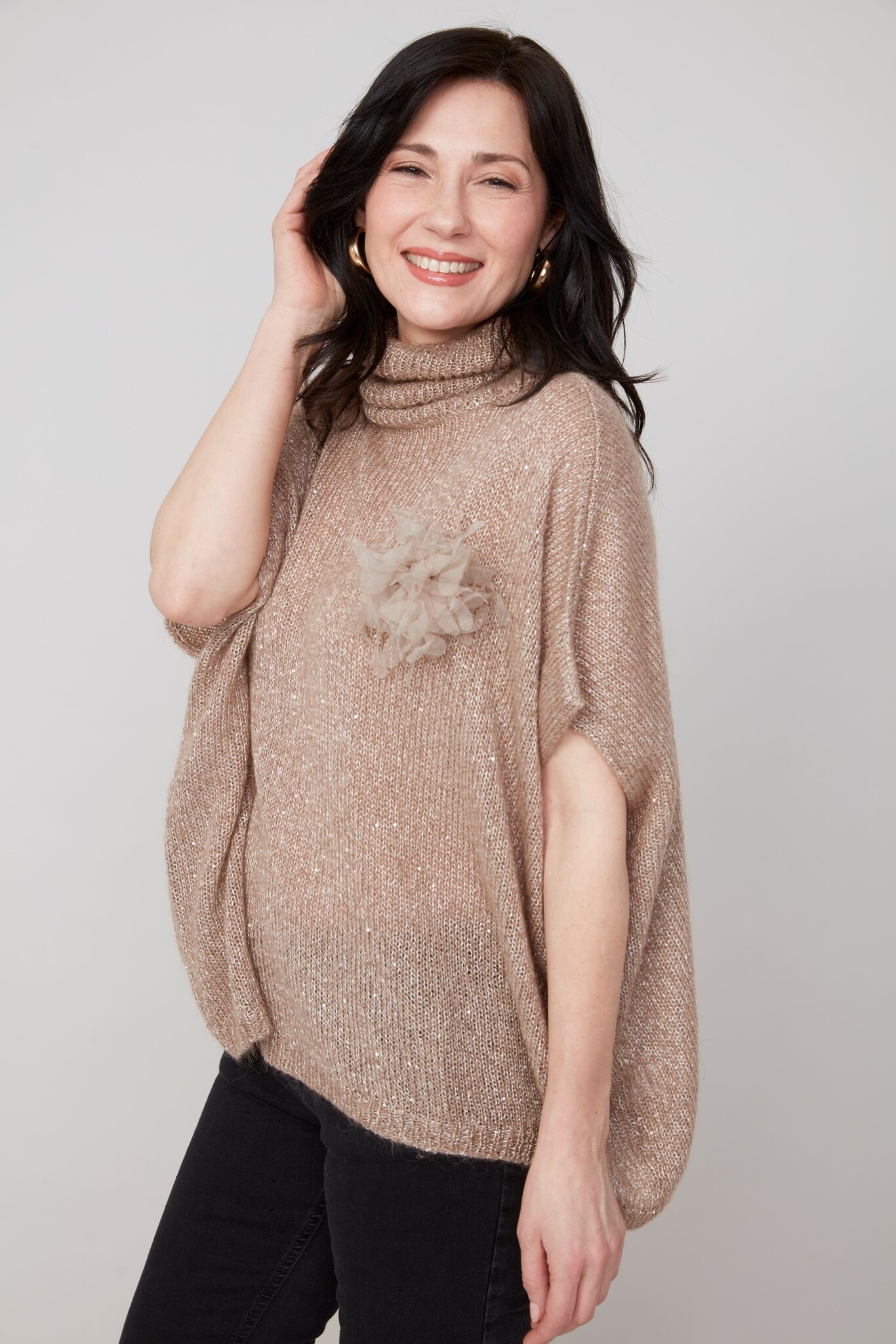 Pull,Sexy Col Carré Court Femme Pulls 2022 Automne Hiver Uni Manche Longue Mince Tricoté Pull