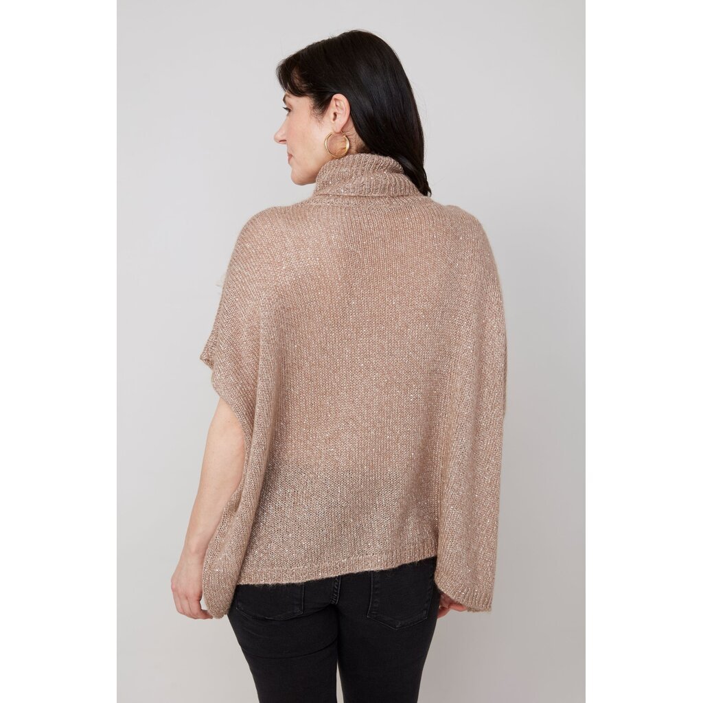 RENUAR RENUAR 25H PULL TRICOT CARRE COL ROULE BRILLANT LATTE