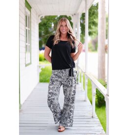 RIEN NE SE PERD TOUT SE CREE RIEN NE SE PERD 26E PALAZO MANGO NOIR/IVOIRE