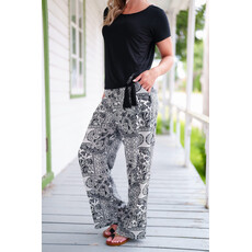 RIEN NE SE PERD TOUT SE CREE RIEN NE SE PERD 26E PALAZO MANGO NOIR/IVOIRE