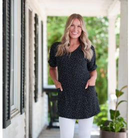 RIEN NE SE PERD TOUT SE CREE RIEN NE SE PERD 26E TUNIQUE MARTINI POIS NOIR