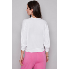 I LOVE TYLER MADISON TYLER MADISON 268013 LONG SLEEVE CREW NECK WHITE