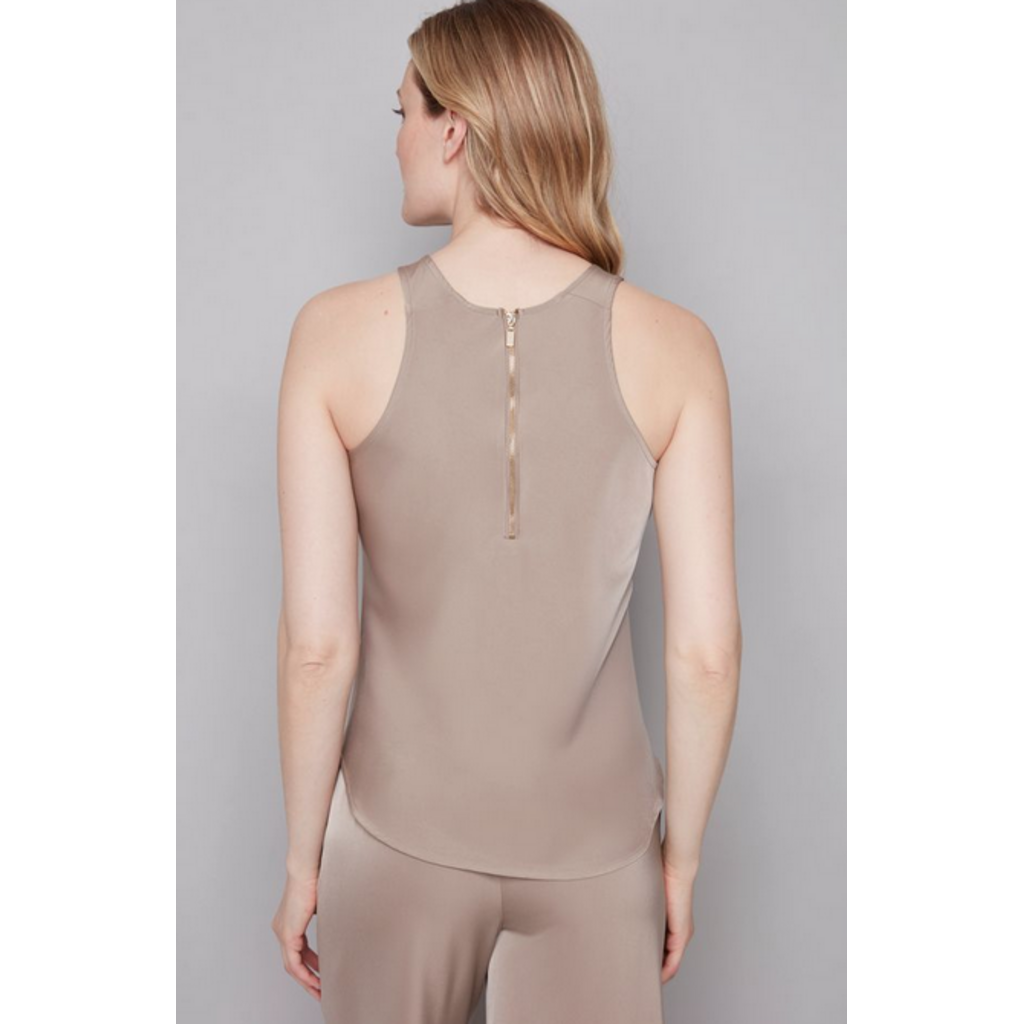 I LOVE TYLER MADISON TYLER MADISON 25H TOP S MANCHE ZIP SATINE ALMOND