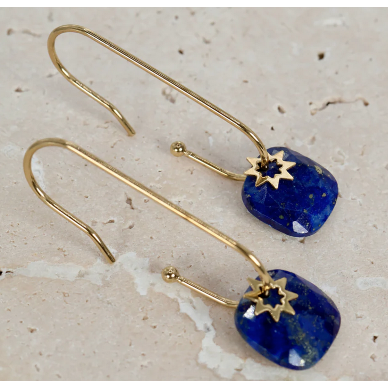 NOEVAH NOEVAH BOUCLES D'OREILLE VIOLETTE LAPIS LAZULI