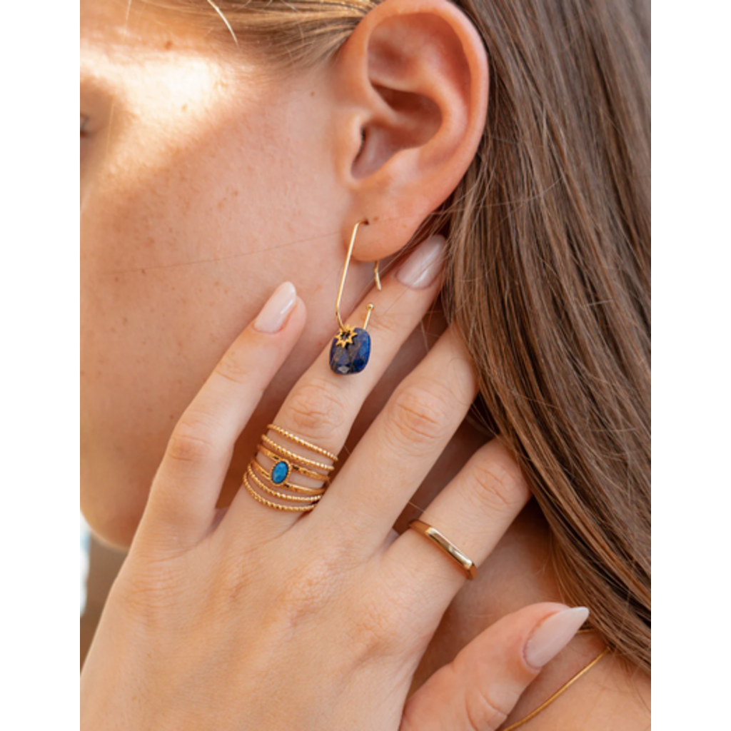 NOEVAH NOEVAH BOUCLES D'OREILLE VIOLETTE LAPIS LAZULI