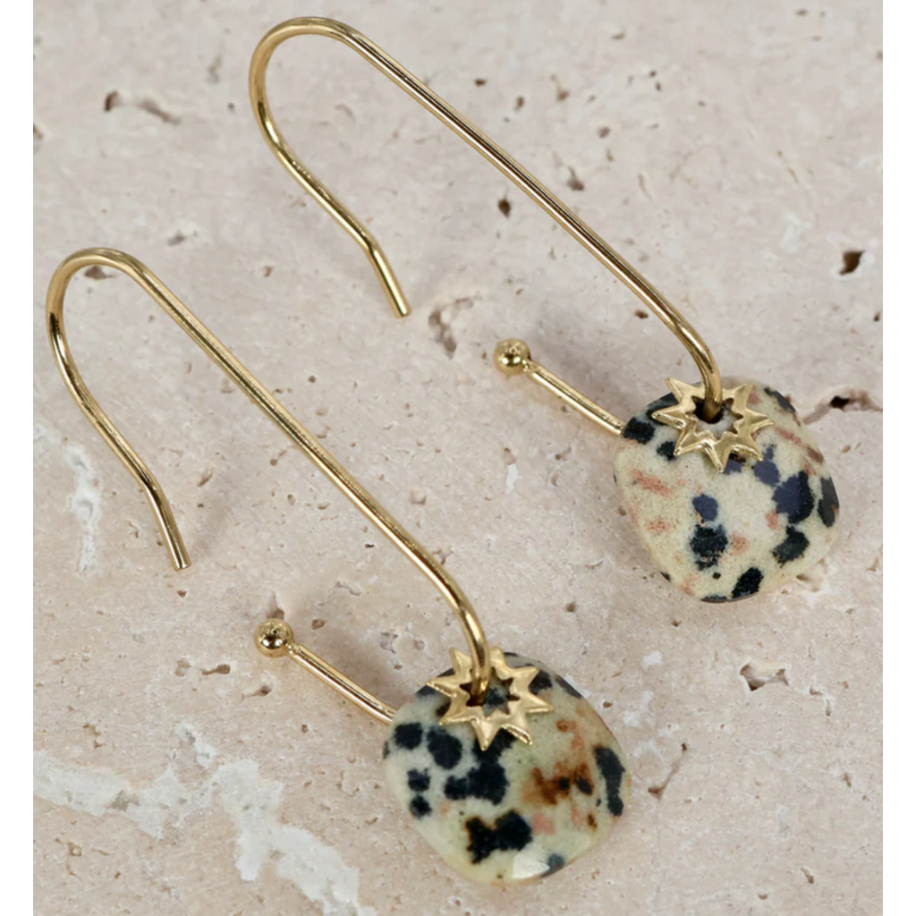 NOEVAH NOEVAH BOUCLES D'OREILLE VIOLETTE AFRICAINE TURQUOISE